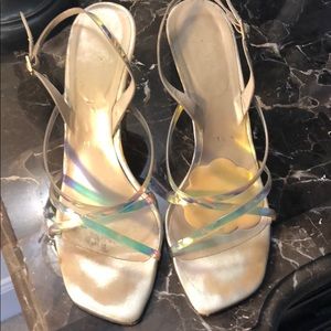Iridescent gold heeled sandals Stuart Weitzman